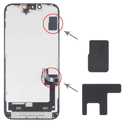 Image de Autocollant en graphite pour dissipateur thermique LCD, pièce de rechange pour Apple iPhone 14, autocollant de réparation