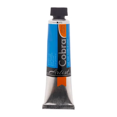 Image de Cobra Artist Peinture à l'huile miscible à l'eau Tube 40 ml cyano primaire 572