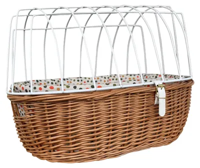Produktbild von Aumüller Fahrrad-Tierkorb Classic, mit Polstereinlage, L: 52 cm - Gepäckträgermontage