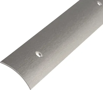 Produktbild von 40mm Aluminiumprofil Übergangsprofil, mittig gebohrt, EDELSTAHL GEBÜRSTET, Länge 1m, Breite 40mm, Germany, Übergangsschiene Edelstahl gebürstet, Übergangsleiste, Aluminiumprofile