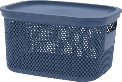 Obrázek produktu pro Úložný plastový koš s víkem 6 litrů béžová KO-027000190bezo