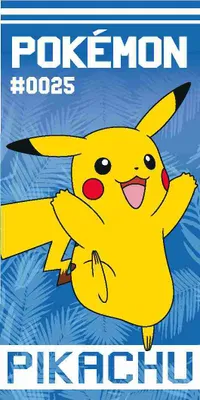 Produktbild von Pokemon Badetuch Blau 70 x 140 cm - Baumwolle