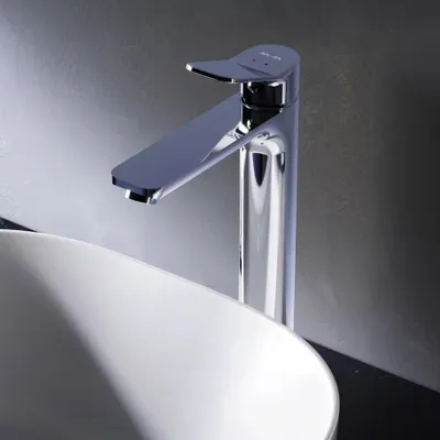 Produktbild von AM.PM Waschtischarmatur Hoch Chrom Wasserhahn Bad Waschbecken Armatur Einhebelmischer Badarmatur Mischbatterie für Badezimmer Aufsatzwaschbecken