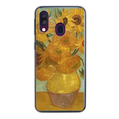 Produktbild von MuchoWow® Handyhülle Schutzhülle Hülle für Samsung Galaxy A40 Sonnenblumen - Vincent van Gogh Silikon Softcase Handy Hülle - Handy-Tasche