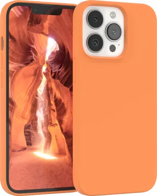 Produktbild von EAZY CASE Silikonhülle für Apple iPhone 13 Pro Silikon Backcover Schutz in Orange