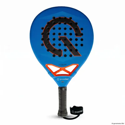 Produktbild von Q Padel A700 Padelschläger 360 g 18K Carbon Rund EVA Hard Blau/Orange