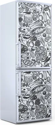 Produktbild von Magnete Dekorative - 70 cm x 190 cm - Küche - Magnetmatte Kühlschrankmagnete - Lebensmittel Doodle