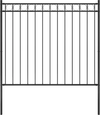 Immagine prodotto di Vidaxl Gartenzaun 1,7x1,5 m Stahlschwarz