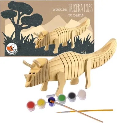 Produktbild von Holz-Bastelset Triceratops - Dino-Bastelset für Kinder