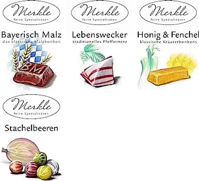 Produktbild von Wegmann Gourmet Bonbon Mix Probierpaket 2 - Bayerisch Malz, Stachelbeere, Honig & Fenchel, Lebenswecker Pfefferminz