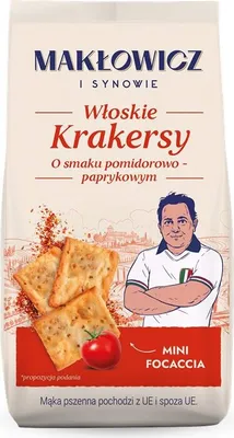Zdjęcie produktu dla Makłowicz I Synowie Krakersy O Smaku Pomidorowo-Paprykowym 100 G