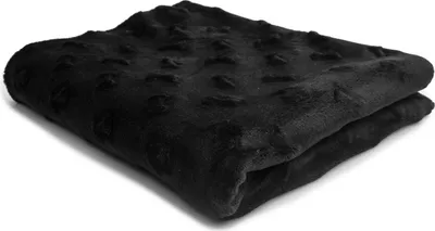 Obrázek produktu pro Pletenina Minky s reliéfním vzorem kostí, vyčnívající kosti, černá, 50 x 160 cm