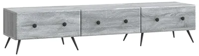 Produktbild von vidaXL TV-Schränk Graues Sonoma 147 x 34,5 x 30 cm Holzwerkstoff