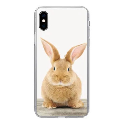 Produktbild von MuchoWow® Handyhülle Schutzhülle Hülle für iPhone Xs Kaninchen - Babykaninchen - Tiere - Kinder - Mädchen - Jungen Silikon Softcase Handy Hülle - Handytasche