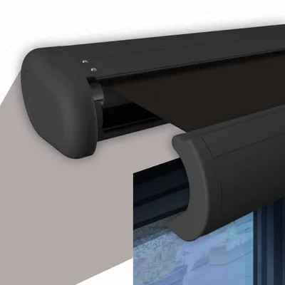 Produktbild von Eclipse Premium elektrische Vollkassettenmarkise 3,5x3m mit Anthrazit Gehäuse