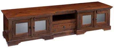 Immagine prodotto di MASSIVMOEBEL24 | mobile TV in legno di Acacia 210x50x50 nougat laccato OXFORD #339