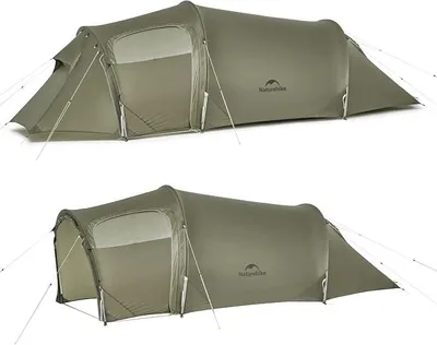 Imagen del producto de Tienda de túnel Opalus UL para 2/3 personas, tienda familiar, espaciosa y ligera, con toldo. Tienda para 4 estaciones, ideal para camping, mochilismo y actividades al aire libre