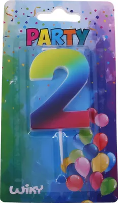 Zdjęcie produktu dla Świeca imprezowa numer 2 Rainbow