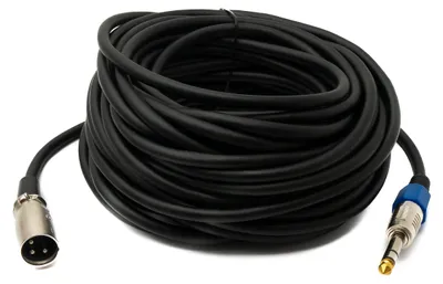 Produktbild von SYSTEM-S Audio Kabel 15 m 6.35 mm Klinke Stecker zu XLR Stecker Adapter in Schwarz
