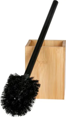 Produktbild von BURI Toilettenbürstenhalter aus Bambus WC-Bürste Toilettenbürste Bürstenhalter
