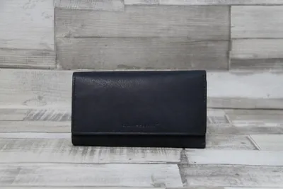 Image de Porte-monnaie Greenburry Basic pour femme en cuir RFID Portmonee 1881, Couleur:Navy