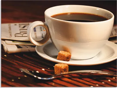 Produktbild von ARTland Wandbild Alu für Innen & Outdoor Kaffeetasse und Zeitung Größe: 60x45 cm