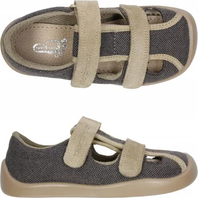 Produktbild von Sandalen 3F 3BS25/18 bar3foot super flexi braun barefoot, klettverschluss