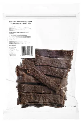 Zdjęcie produktu dla Przysmak dla psa Monoproteinowe paski mięsne Jeleń Petitto 400g