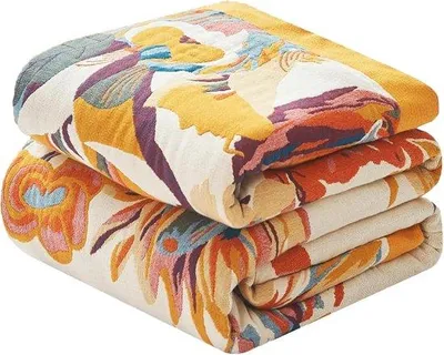 Produktbild von Famanu Sofaüberwurf Boho Design mit Quasten - 100% Baumwolle, weich und handgewebt, umkehrbar - 150 x 200 cm