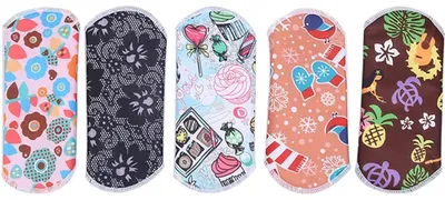 Produktbild von Ultra-absorbierende Menstruationsbinde - Wiederverwendbar - Wasserfest - Baumwolle/Bambuskohle - Waschbar - 16,5 x 16,5 cm - Menstruationspad