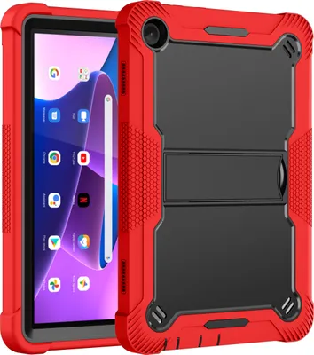 Produktbild von Schutzhülle für Lenovo Tab M10 3rd Gen TB328FU 10,1" 2022 Robust Hybrid Tablet Hülle mit Ständer Rot