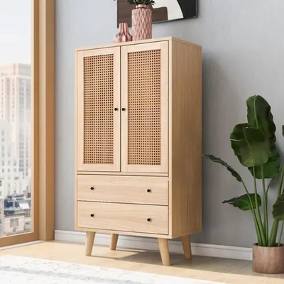 Image de Commode - 60 cm de largeur - Meuble de rangement avec portes et tiroirs - Pour salon et chambre