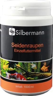 Produktbild von Silbermann Seidenraupen - Ergänzungsfutter und Delikatesse für große Teichfische wie Koi und Reptilien (1000 ml), SIG 100