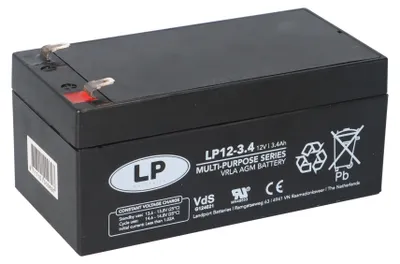 Obrázek produktu pro Landport dobíjecí akumulátor 12 V, 3,4 Ah, VDS AGM, NSA LP12-3,4 T1
