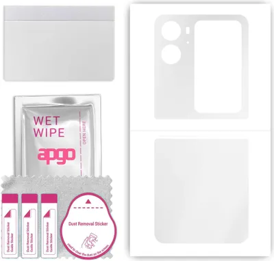 Produktbild von apgo Rückseite Schutzfolie, klar, kompatibel mit Oppo Find N2 Flip, Hinten Hydrogel-Displayschutzfolie mit Positionierhilfe, kratzfest, einfache Montage