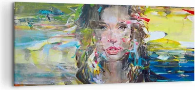 Produktbild von Bild auf Leinwand - Leinwandbild - frau modern - 120x50cm - Wand Bild - Wanddeko - Wandbilder - Leinwanddruck - Bilder - Kunstdruck - Wanddekoration - Leinwand bilder - Wandkunst - AB120x50-3473