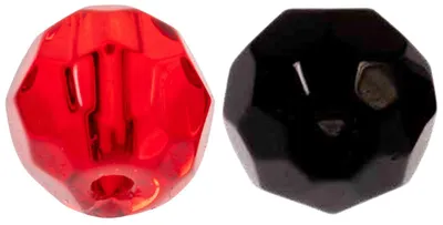 Produktbild von Zeck Faceted Glass Beads - 10 Glasperlen, Durchmesser / Farbe:6mm / Red