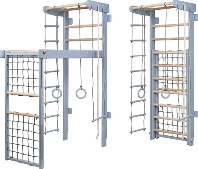 Produktbild von Sprossenwand aus holz für kinder Spielplatz indoor kinderzimmer Klettergerüste Kletterwand Transformer