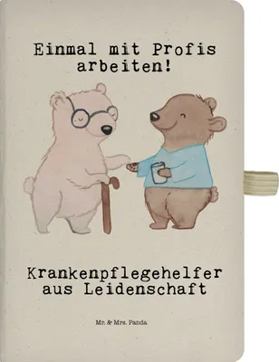 Produktbild von Mr. & Mrs. Panda Journal Krankenpflegehelfer Leidenschaft - Transparent - Geschenk, Spruch, Ausbildung, Pflegehelfer, notizbuch, Tagebuch, Adressbuch, Kladde, Lustig