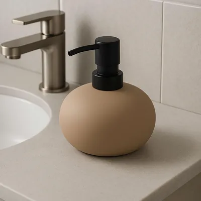 Zdjęcie produktu dla Dozownik na mydło z czarną pompką, 400 ml, MAMBO