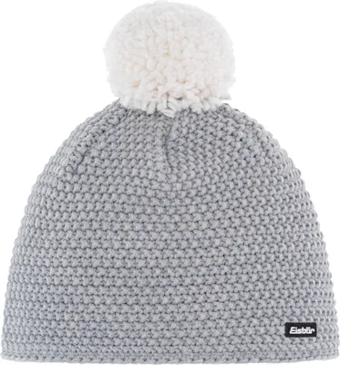 Produktbild von Eisbär Jamie Pompon MÜ Bommelmütze für Damen, Farbe:Grau-Weiss