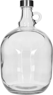 Produktbild von 3L Glas Weinballon mit rundem Griff Flasche Glasballon Weinflasche Likörflasche Essig-Öl Schnapsflasche Wasserflasche für Hausbrennerei Honiglikör