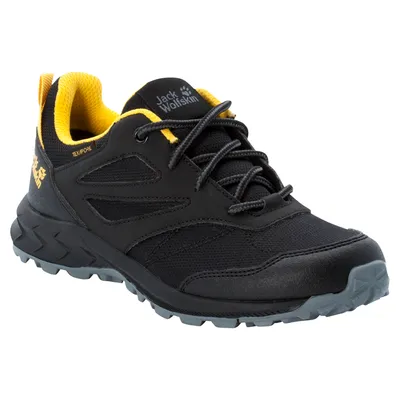 Produktbild von Jack Wolfskin Kinderschuhe Woodland Texapore low, Farbe:black / burly yellow XT, Schuhgröße:31