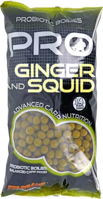 Produktbild von Starbaits Probiotic Pro Ginger Squid Boilies 2,5kg, 14mm