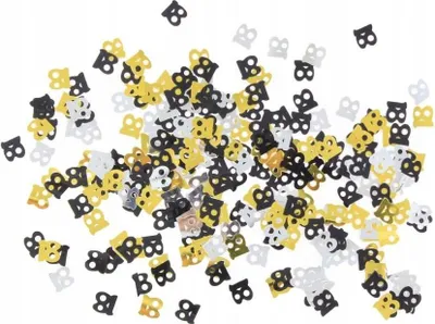 Produktbild von Konfetti Lila Deko Schwarz Gold Silber Zahl 18 Geburtstag