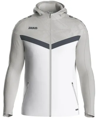 Image de Veste à capuche pour femmes JAKO Iconic, Couleur:blanc/soft grey/anthra light, Taille:40