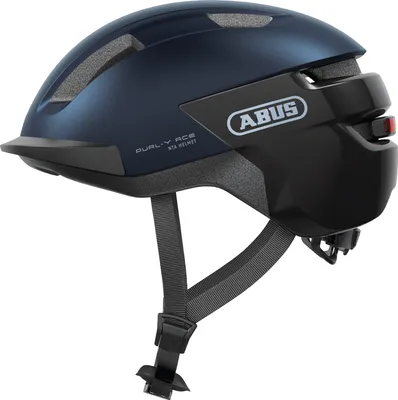 Produktbild von ABUS Fahrradhelm PURL-Y ACE mit LED-Licht – geeignet Fahrten auf E-Bike und S-Pedelec – trendiger NTA-Schutzhelm für Erwachsene und Jugendliche – Blau, Größe M (54-58 cm)
