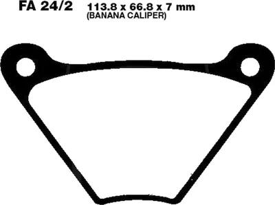 Immagine prodotto di Pastiglie freno anteriori per Harley Davidson FXE 1200 Super Glide Shovelhead, anni di produzione 1974-1977; pastiglie EBC - Nuove