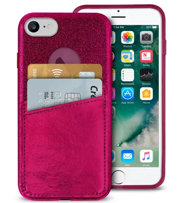 Zdjęcie produktu dla PURO IPC747CSHINEPBDX, Pokrowiec, Apple, 6/6s/7/8, 11,9 cm (4.7"), Bordowy, Fioletowy