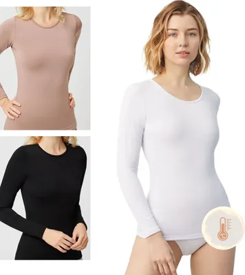 Produktbild von Ysabel Mora - Langarmshirt Damen - Thermounterwäsche Damen - Unterhemden Damen - Weiß - XXL